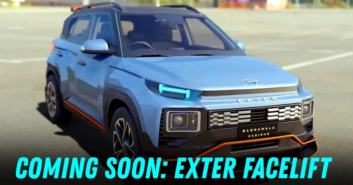 Hyundai Exter facelift spotted testing in India with updated front design and LED lighting