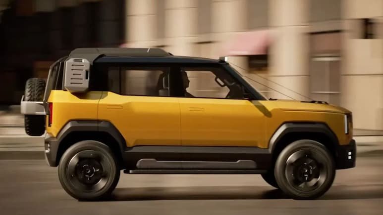 Mahindra Vision S diesel automatic spotted testing with boxy SUV design