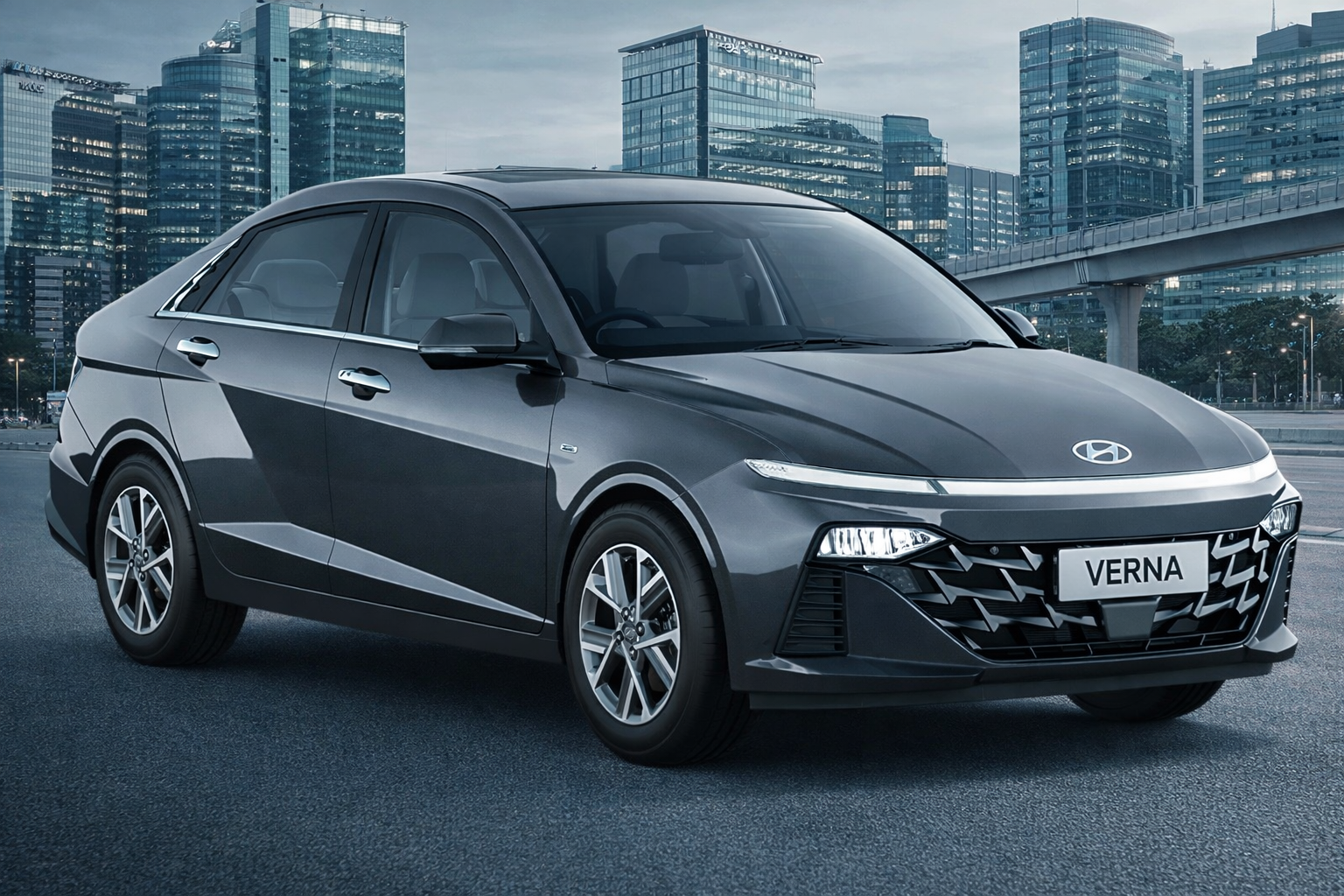 Hyundai Verna facelift 2026 front view sedan design