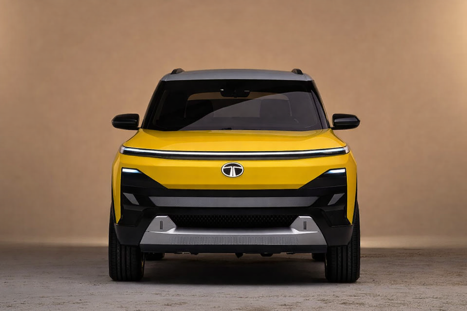 tata sierra ev front view electric SUV design India upcoming launch model