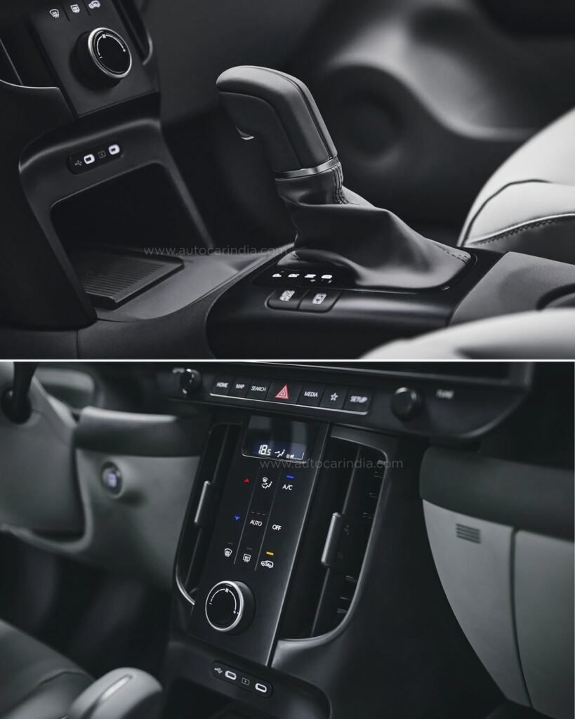 2027 Hyundai i20 interior with twin connected screens new steering wheel with H in Morse code vertical centre console and physical buttons
