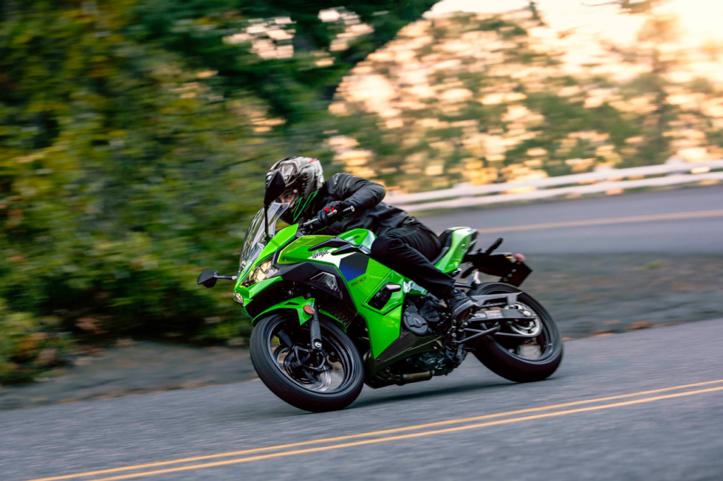 2026 Kawasaki Ninja 500 motorcycle showcasing its sporty design, aerodynamic bodywork, trellis frame, and 451cc twin-cylinder engine. The entry-level Kawasaki sportbike combines responsive performance, comfortable ergonomics, and modern styling for riders of all experience levels.